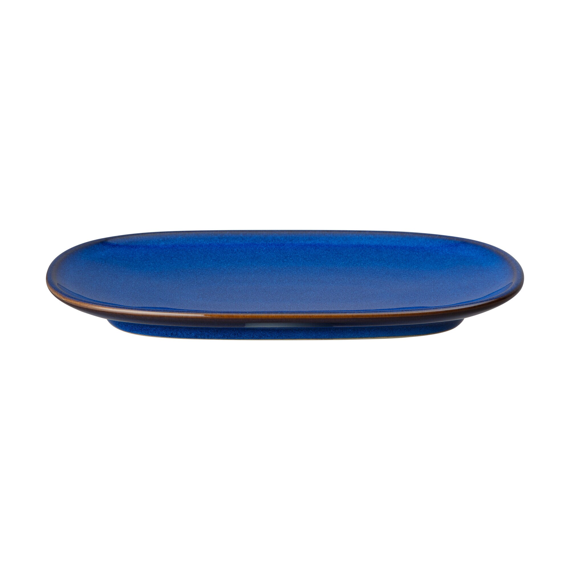 Product photograph of Imperial Blue Medium Oblong Platter from Denby Retail Ltd